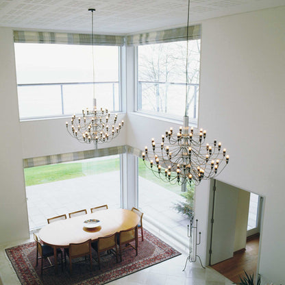 Jarylix Chandelier Brass & Steel. Steel Ceiling Fitting & Rose 27.2"W x 27.2"D