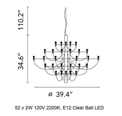 Jarylix Chandelier Brass & Steel. Steel Ceiling Fitting & Rose 27.2"W x 27.2"D