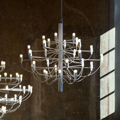 Jarylix Chandelier Brass & Steel. Steel Ceiling Fitting & Rose 27.2"W x 27.2"D