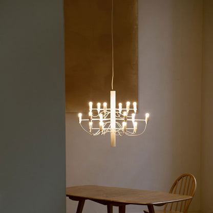 Jarylix Chandelier Brass & Steel. Steel Ceiling Fitting & Rose 27.2"W x 27.2"D