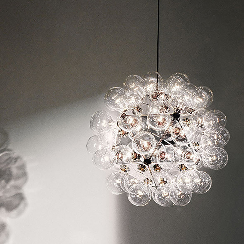 Winivra 88 S1 Pendant Light Structure Formed By 20 Pressed & Polished Aluminum Triangles. Steel Ceiling Fitting & Rose 31.5"D