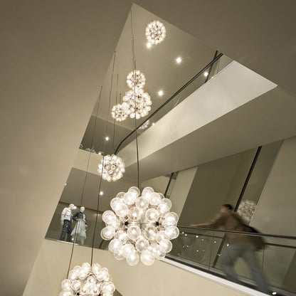 Winivra 88 S1 Pendant Light Structure Formed By 20 Pressed & Polished Aluminum Triangles. Steel Ceiling Fitting & Rose 31.5"D