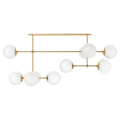 Ciroeivero Armstrong Linear Chandelier Finish: Brass. Cord: Thermoplastic. Shade: Glass 64.25"W x 30.25"D