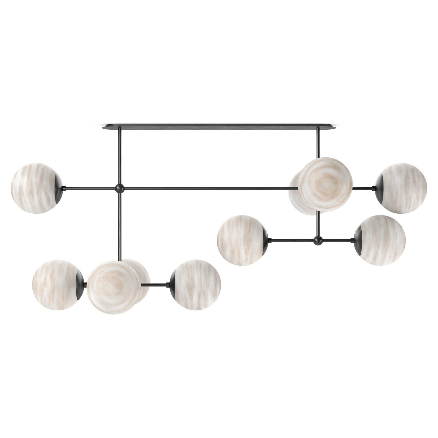 Ciroeivero Armstrong Linear Chandelier Finish: Brass. Cord: Thermoplastic. Shade: Glass 64.25"W x 30.25"D