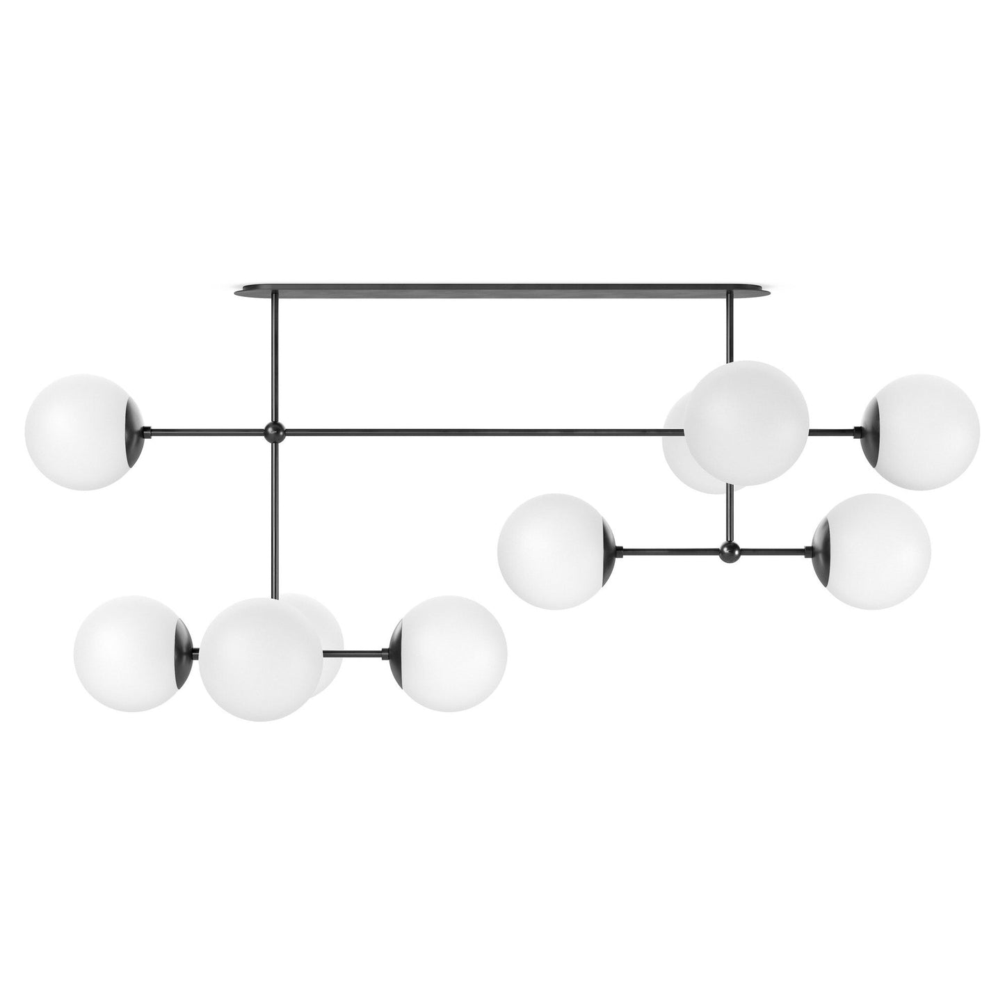 Ciroeivero Armstrong Linear Chandelier Finish: Brass. Cord: Thermoplastic. Shade: Glass 64.25"W x 30.25"D
