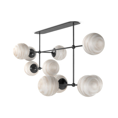 Ciroeivero Armstrong Linear Chandelier Finish: Brass. Cord: Thermoplastic. Shade: Glass 64.25"W x 30.25"D
