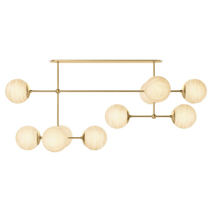 Ciroeivero Armstrong Linear Chandelier Finish: Brass. Cord: Thermoplastic. Shade: Glass 64.25"W x 30.25"D