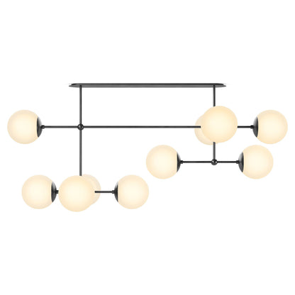 Ciroeivero Armstrong Linear Chandelier Finish: Brass. Cord: Thermoplastic. Shade: Glass 64.25"W x 30.25"D