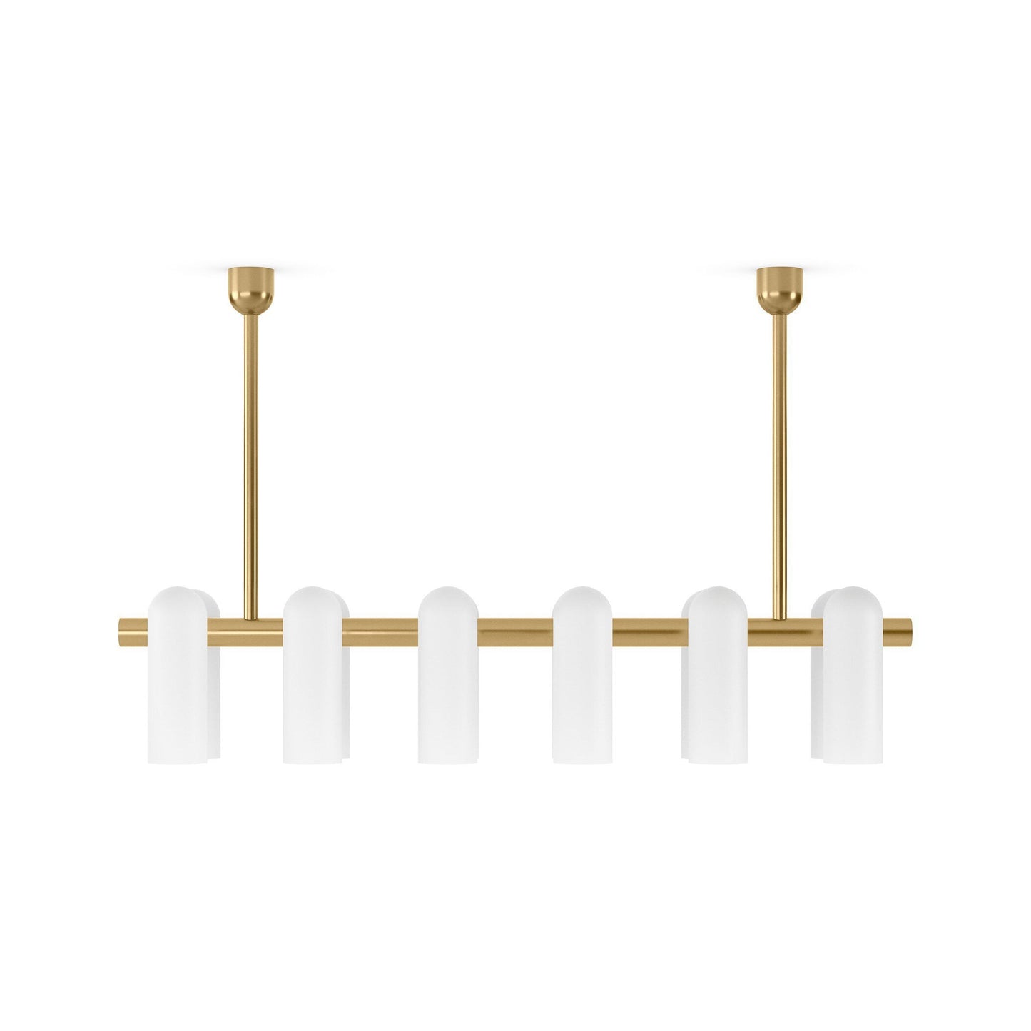 Ciroeivero Odyssey Linear Chandelier Finish: Brass. Shade: Glass 54"W x 12.25"D