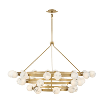 Noraester Chandelier Steel & Glass 48"D