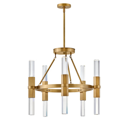 Sylesera LED Chandelier Steel & Glass 26.5"D