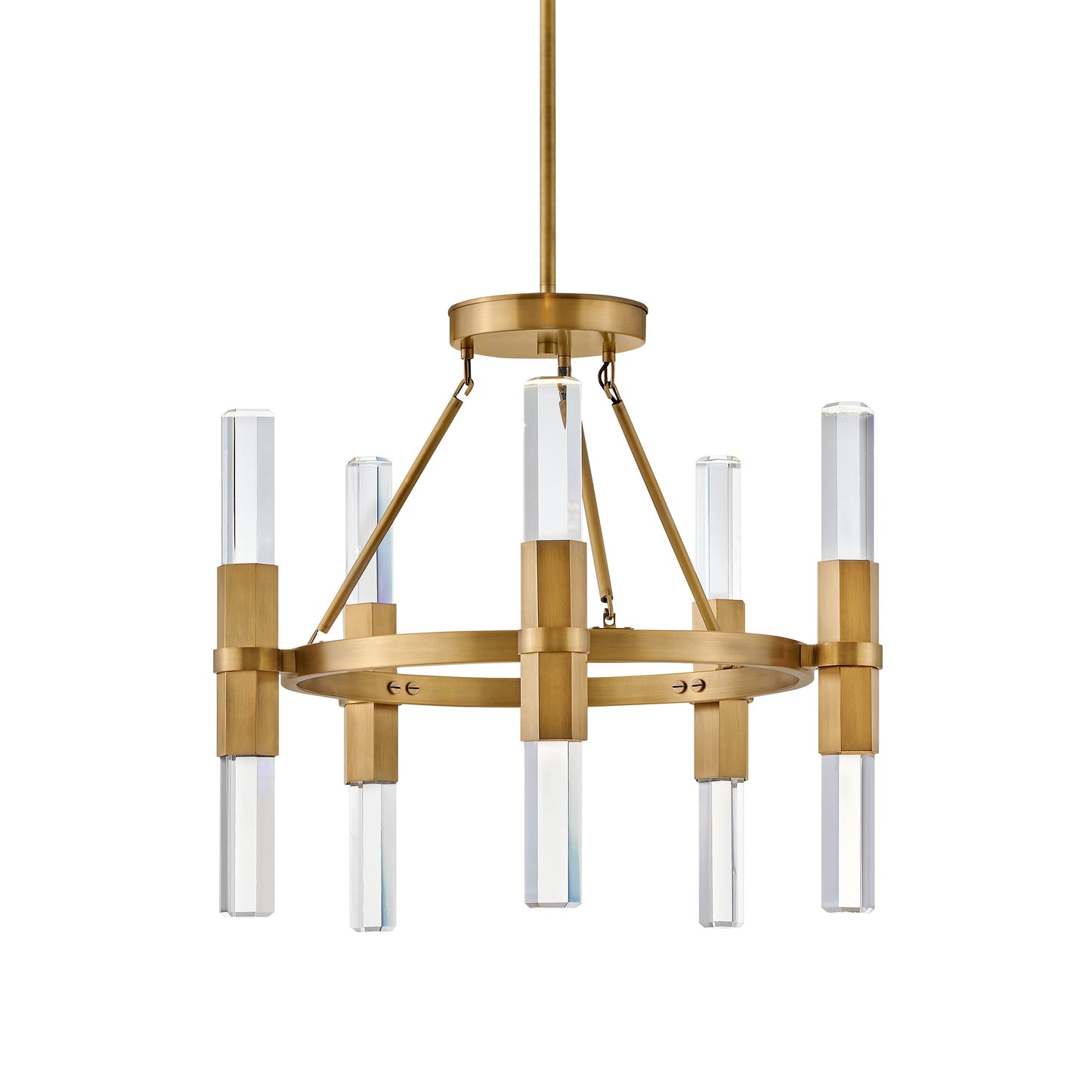 Sylesera LED Chandelier Steel & Glass 26.5"D