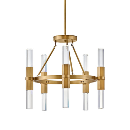 Sylesera LED Chandelier Steel & Glass 26.5"D