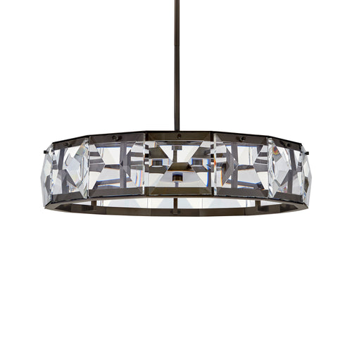 Calaver Chandelier Steel & Crystal 30"D