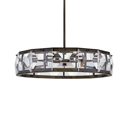 Calaver Chandelier Steel & Crystal 30"D