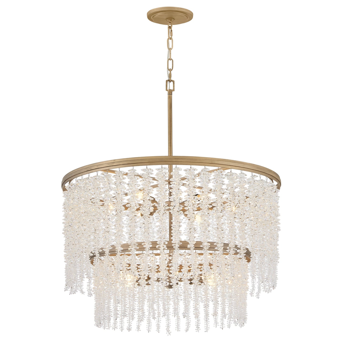 Naroalora Chandelier Steel & Crystal 26"D