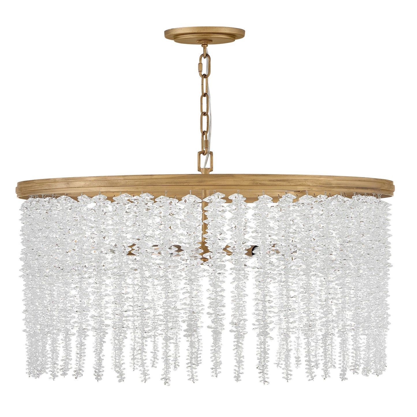 Naroalora Semi Flush Mount/Chandelier Steel & Crystal 18"D