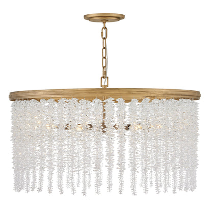 Naroalora Semi Flush Mount/Chandelier Steel & Crystal 18"D