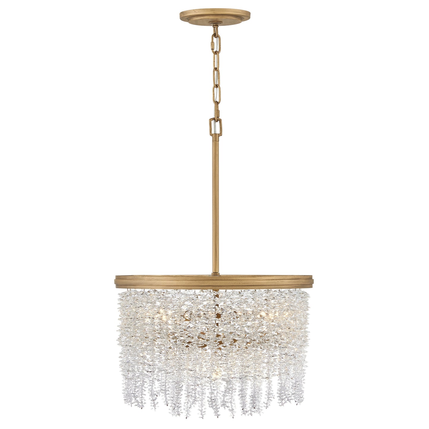 Naroalora Semi Flush Mount/Chandelier Steel & Crystal 18"D