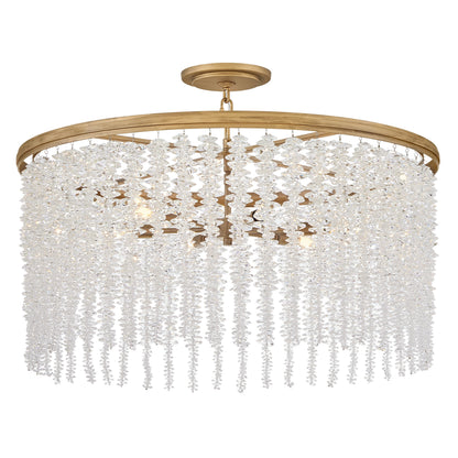 Naroalora Semi Flush Mount/Chandelier Steel & Crystal 18"D
