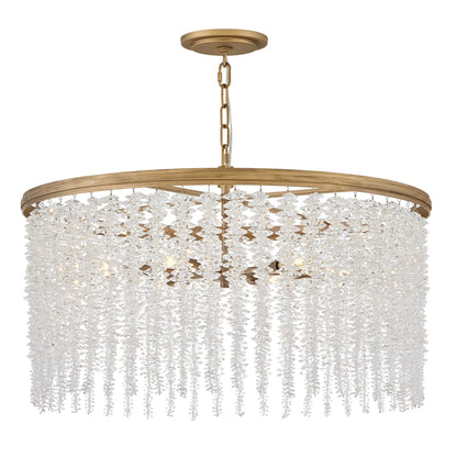Naroalora Semi Flush Mount/Chandelier Steel & Crystal 18"D