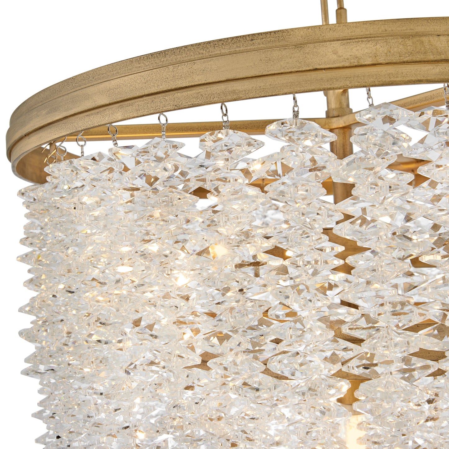 Naroalora Semi Flush Mount/Chandelier Steel & Crystal 18"D
