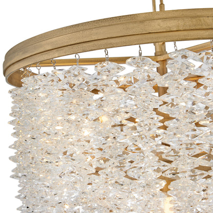 Naroalora Semi Flush Mount/Chandelier Steel & Crystal 18"D