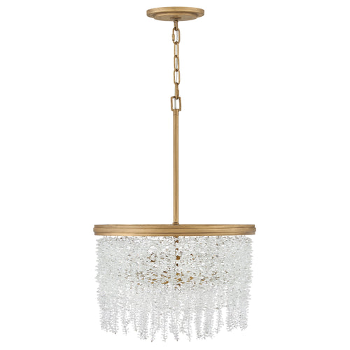 Naroalora Semi Flush Mount/Chandelier Steel & Crystal 18"D