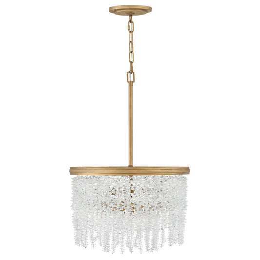 Naroalora Semi Flush Mount/Chandelier Steel & Crystal 18"D