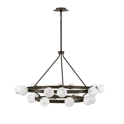 Noraester Chandelier Steel & Glass 48"D