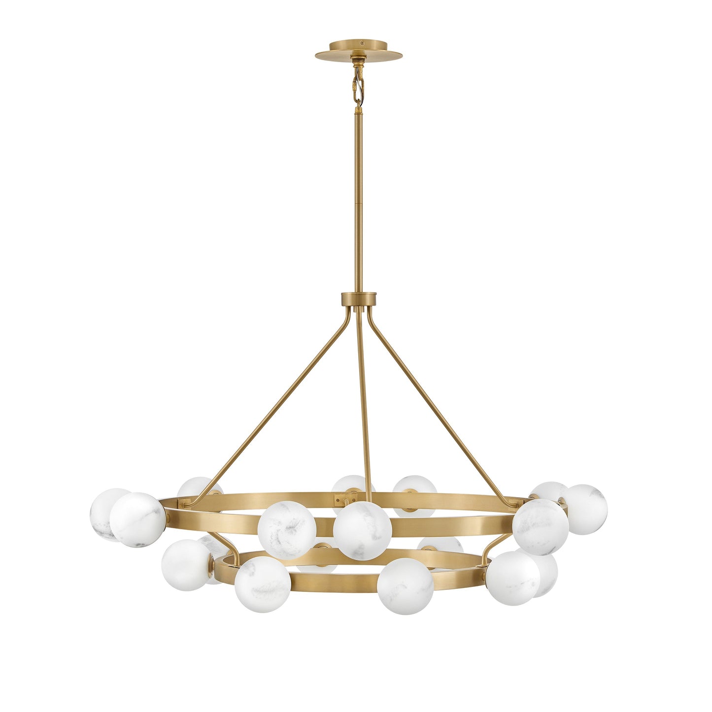 Noraester Chandelier Steel & Glass 48"D