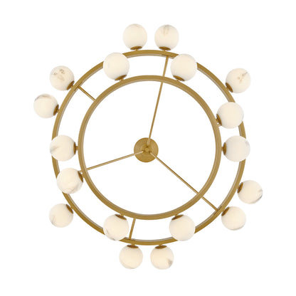 Noraester Chandelier Steel & Glass 48"D