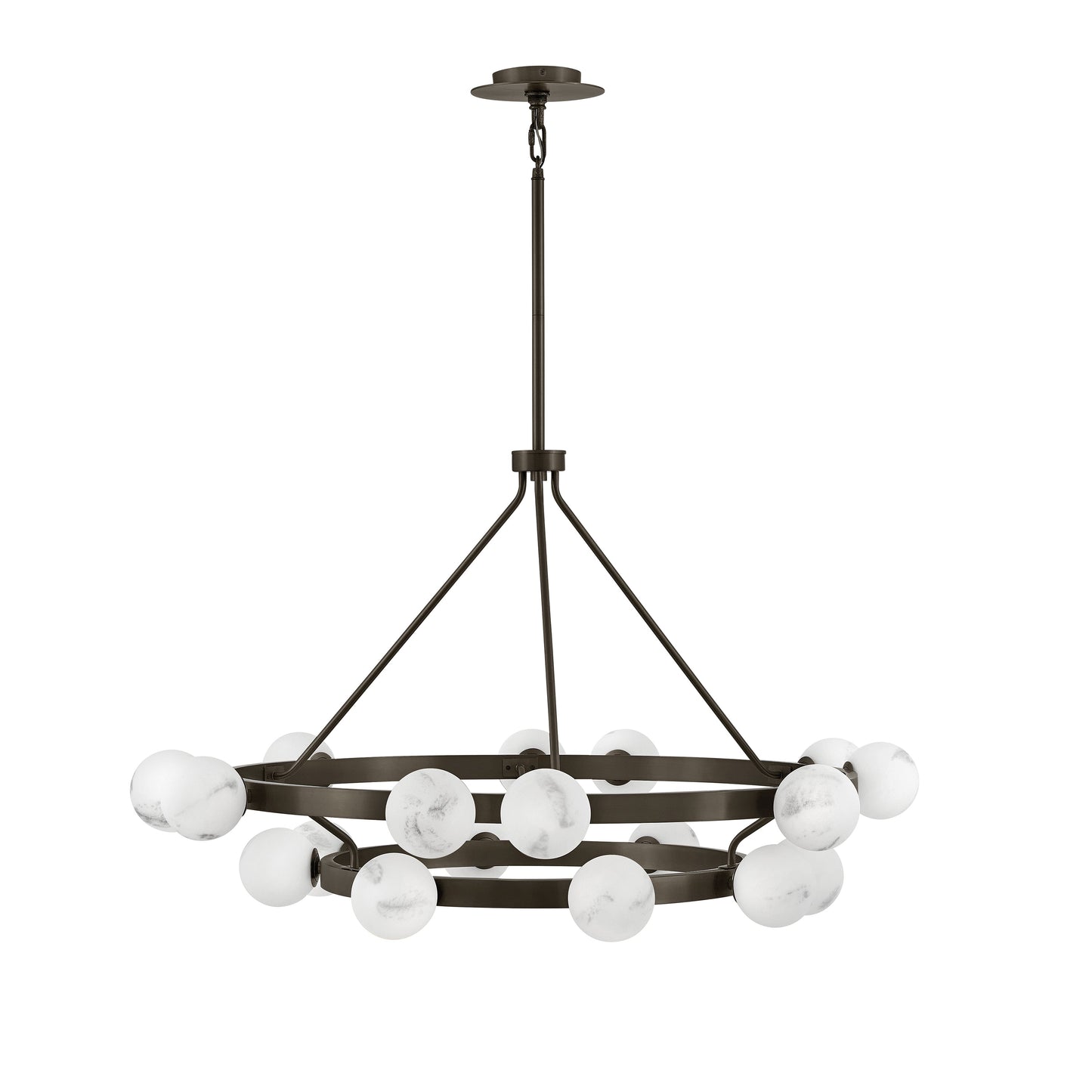 Noraester Chandelier Steel & Glass 48"D