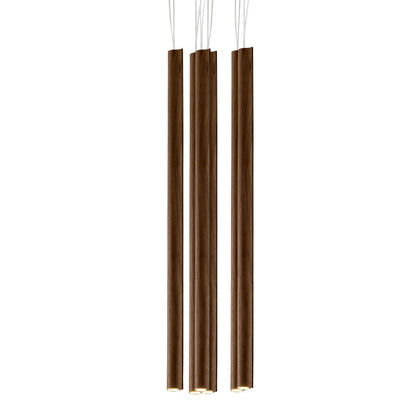Xaniovra Multi-Light Pendant Light Canaletto Walnut & Saddle Leather 9.5"W
