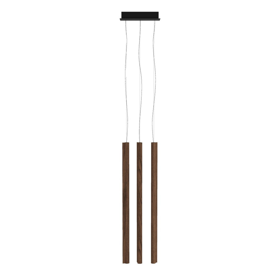 Xaniovra Multi-Light Pendant Light Canaletto Walnut & Saddle Leather 9.5"W