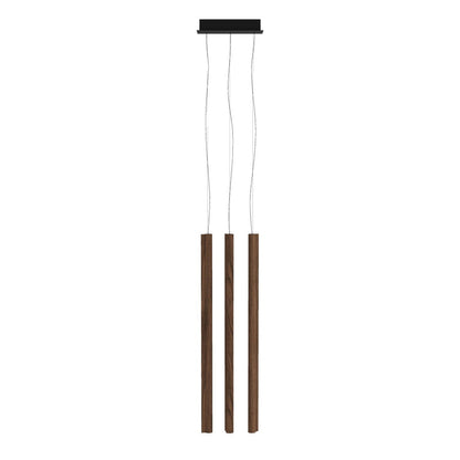 Xaniovra Multi-Light Pendant Light Canaletto Walnut & Saddle Leather 9.5"W