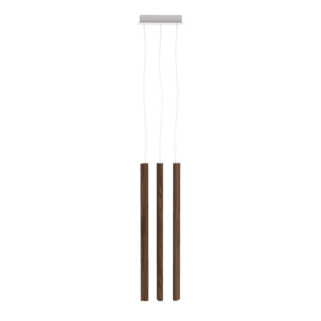 Xaniovra Multi-Light Pendant Light Canaletto Walnut & Saddle Leather 9.5"W