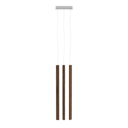 Xaniovra Multi-Light Pendant Light Canaletto Walnut & Saddle Leather 9.5"W