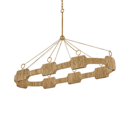 Sololora Oval Chandelier Steel 52"W x 21"D