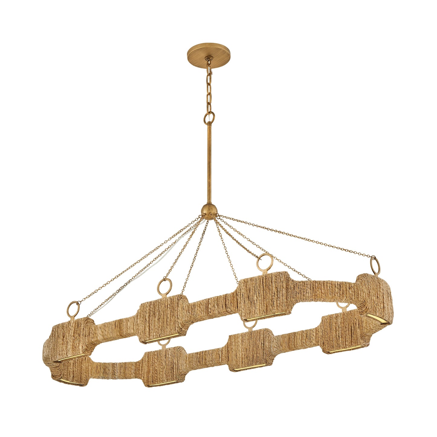 Sololora Oval Chandelier Steel 52"W x 21"D