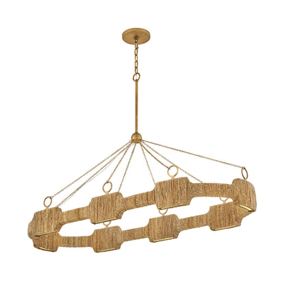 Sololora Oval Chandelier Steel 52"W x 21"D