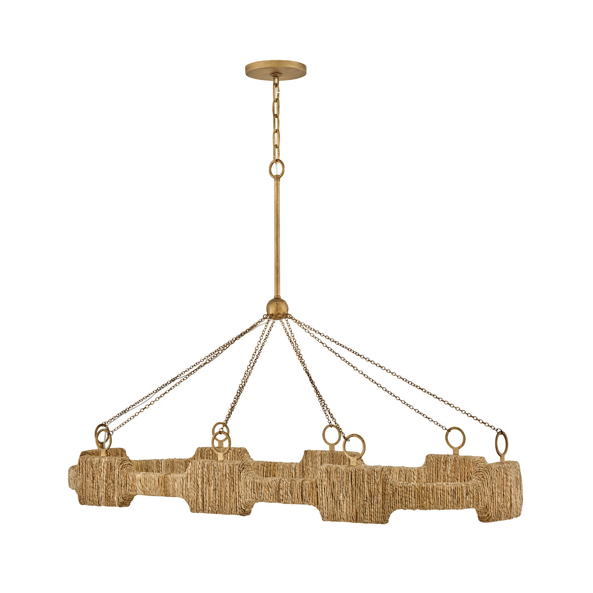 Sololora Oval Chandelier Steel 52"W x 21"D