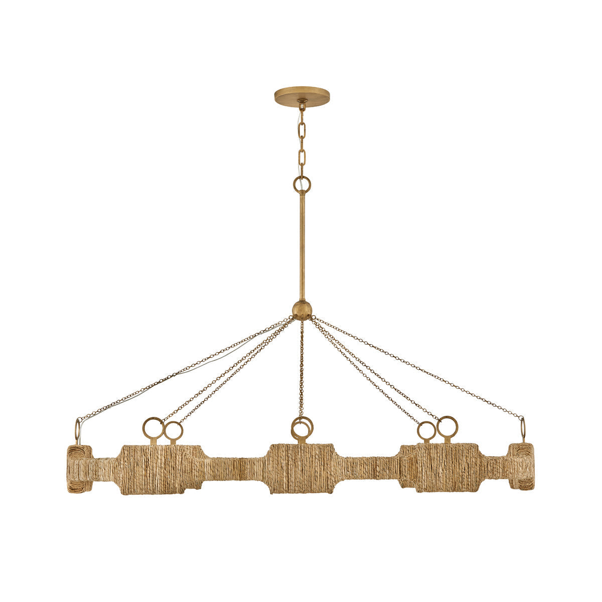 Sololora Oval Chandelier Steel 52"W x 21"D