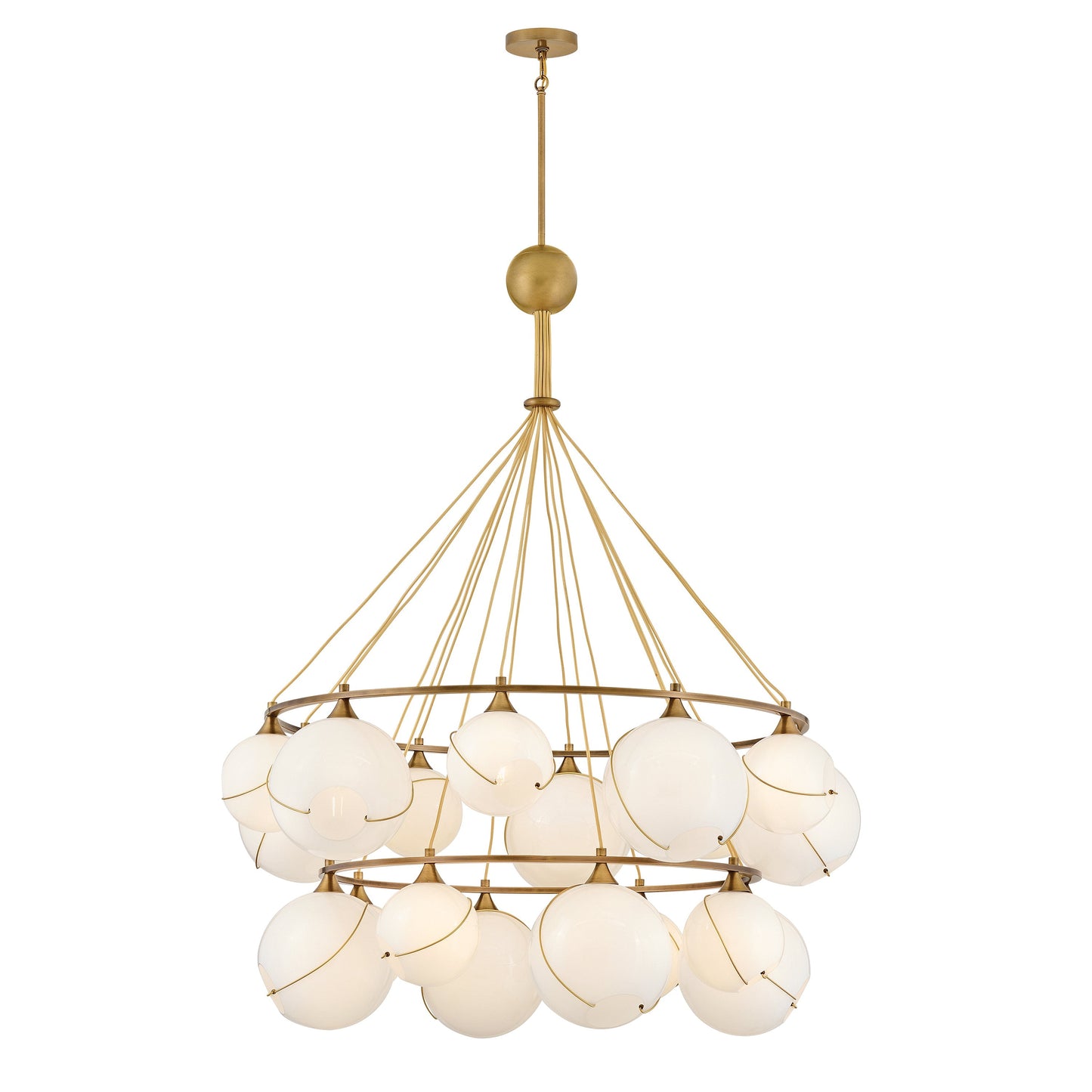 Galoutane Ring Chandelier Steel & Glass 53.25"D