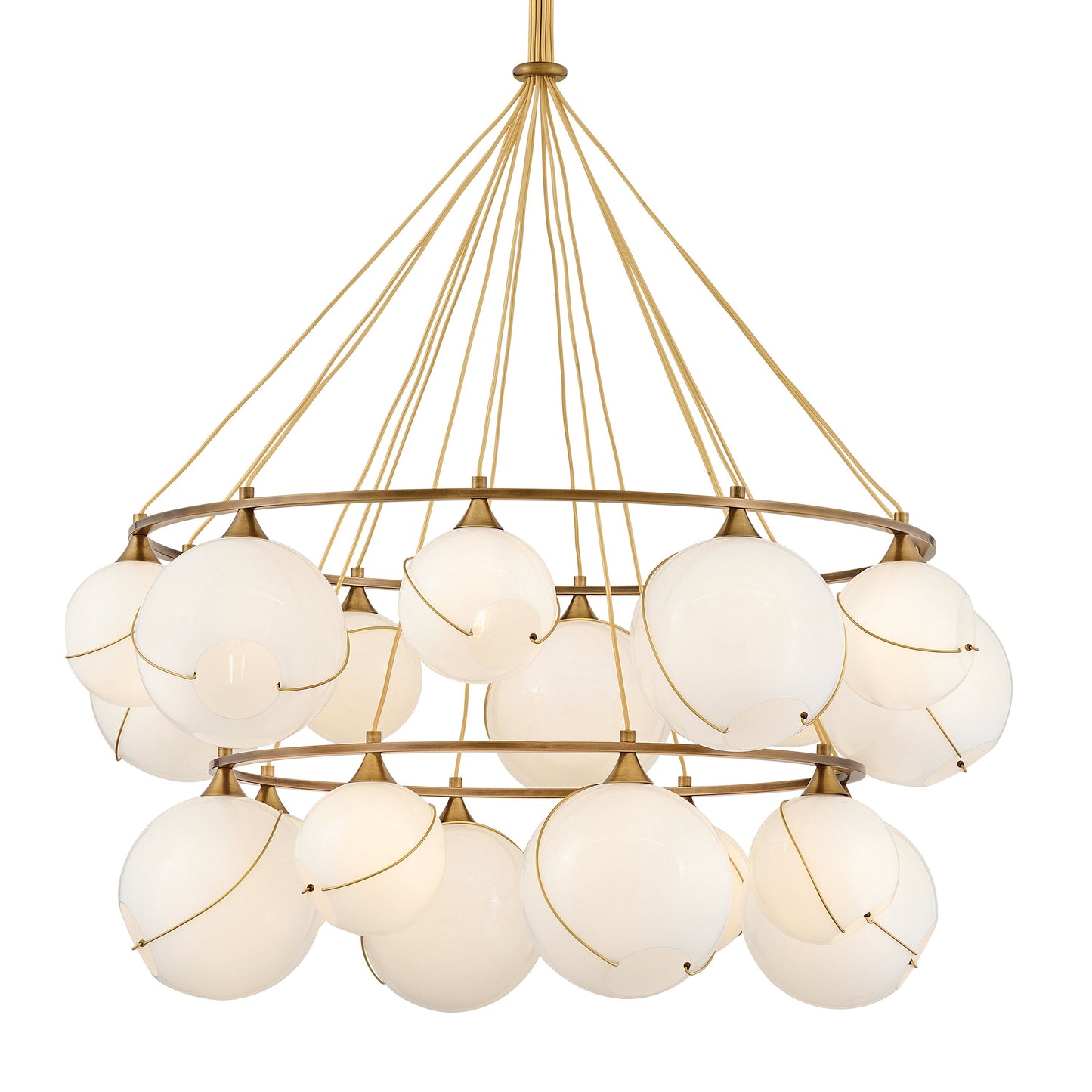 Galoutane Ring Chandelier Steel & Glass 53.25"D