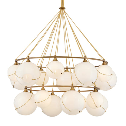 Galoutane Ring Chandelier Steel & Glass 53.25"D