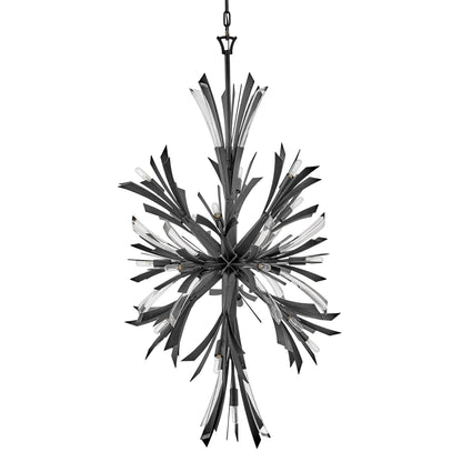 Vereiwyn Orb Chandelier Steel & Glass 22"W x 22"D