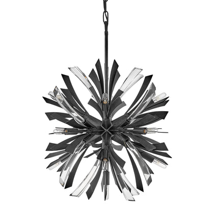 Vereiwyn Orb Chandelier Steel & Glass 22"W x 22"D