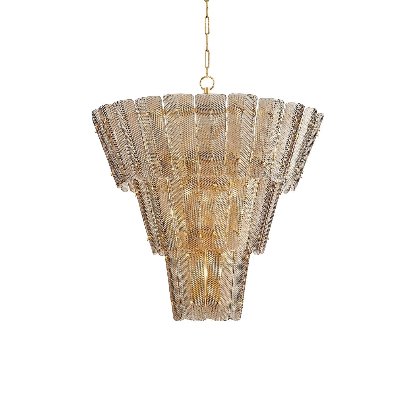Vetaemond Chandelier Steel & Cast Glass 28.75"D