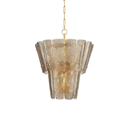 Vetaemond Chandelier Steel & Cast Glass 28.75"D